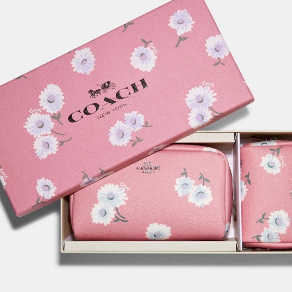 NWT COACH cosmetic case, Boxed Small And Mini Case